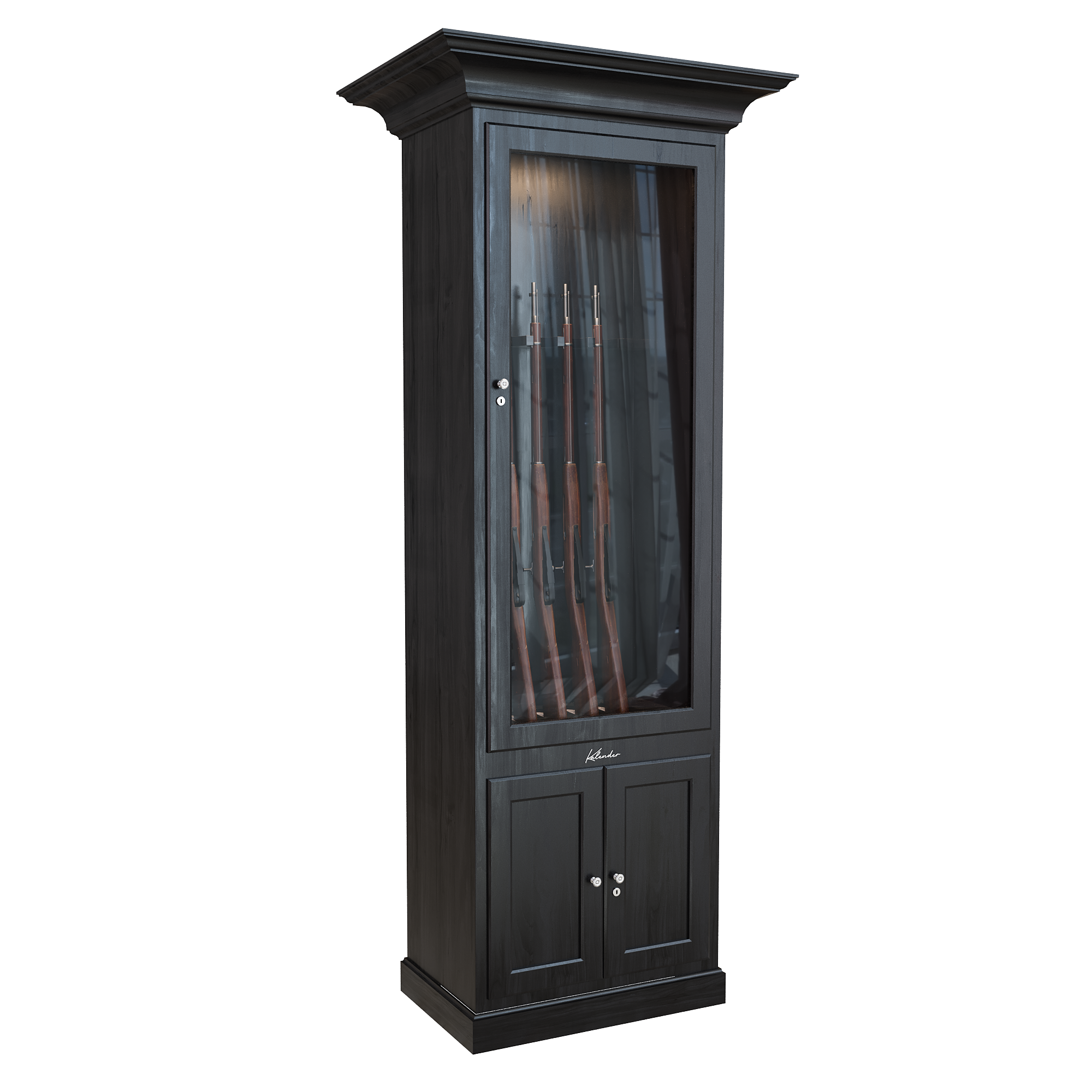 Siyah Ahşap Dolap - Görsel 2